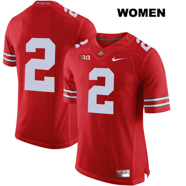 Ohio State Buckeyes Women's J.K. Dobbins #2 Red Authentic Nike No Name College NCAA Stitched Football Jersey KZ19J07LX